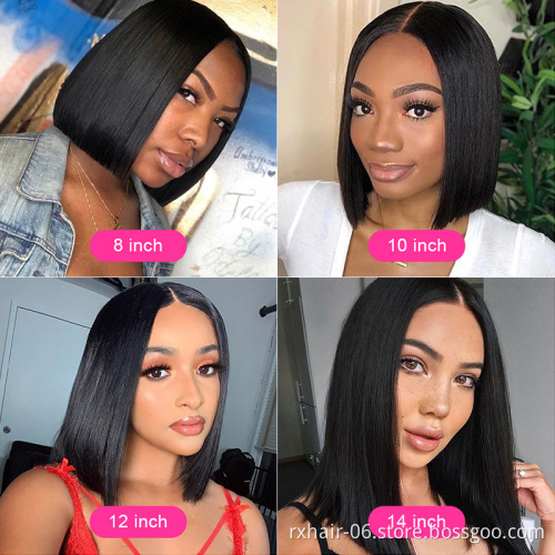 Natural Wholesale 4x4 Lace Closure Bob Wig, Cuticle Aligned VirginPeruvian Human Hair Wig Vendors